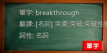 breakthrough