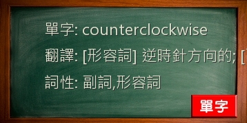 counterclockwise