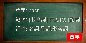 east