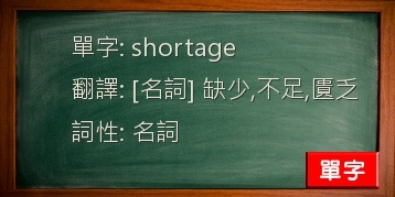 shortage