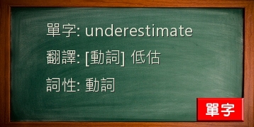 underestimate